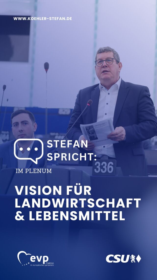 Unsere Landwirte brauchen mehr als nur Ideen. Wir wollen jetzt Taten sehen! 💪🌱🚜

Mit der Vision zur Landwirtschaft und Ernährung setzt Christophe Hansen ein Ausrufezeichen hinter die ersten 100 Tage seiner Amtszeit als Agrarkommissar! Der Text liest sich gut, vieles ist wichtig und richtig. Jetzt gilt es, diese Visionen konsequent in die Praxis umzusetzen. Dafür setze ich mich mit voller Überzeugung ein. 

Unsere Bäuerinnen und Bauern verdienen echte Wertschätzung und wirksame Unterstützung! 🤝

#landwirtschaft #eu #gap #plenum #straßburg #vision #zukunft #bauern #unterstützung #wertschätzung #tatensattworte #agrarpolitik #innovation #europa #gescheitepolitik #stefankoehler